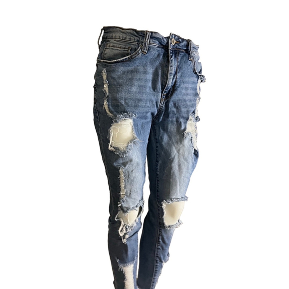 Preowned size 13 women’s skinny boyfriend denim jeans curvy by song - Picture 2 of 5